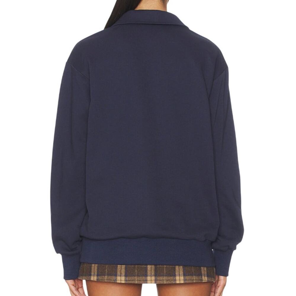 ALL THE WAYS Rana Polo Top in Navy, Size L - Picture 2 of 6